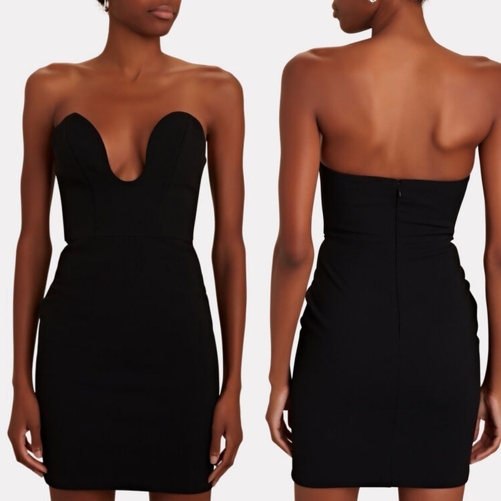 Solace London The Fallon Mini Dress in Black US:4 - Picture 4 of 11